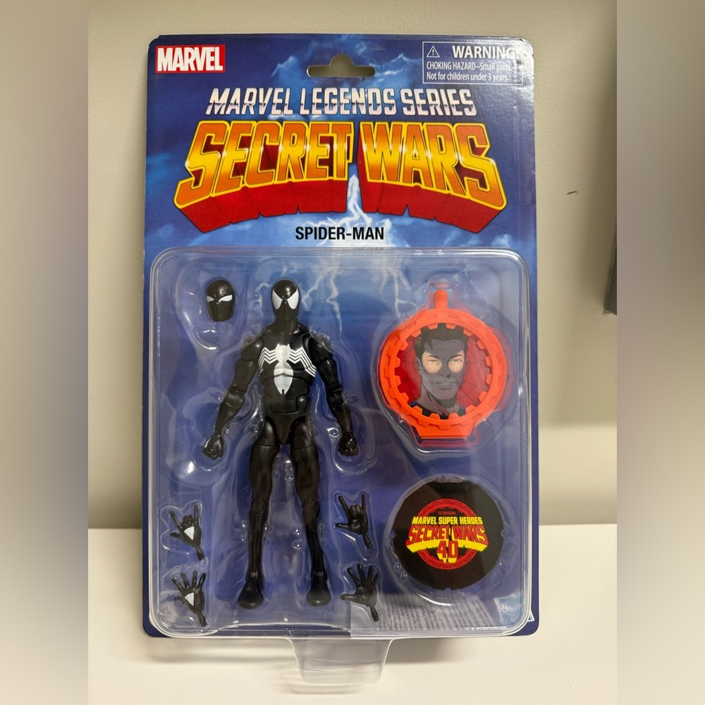 Spider-Man Black Suit Marvel Legends Secret Wars 40TH ANNIVERSARY 6" Hasbro 2024